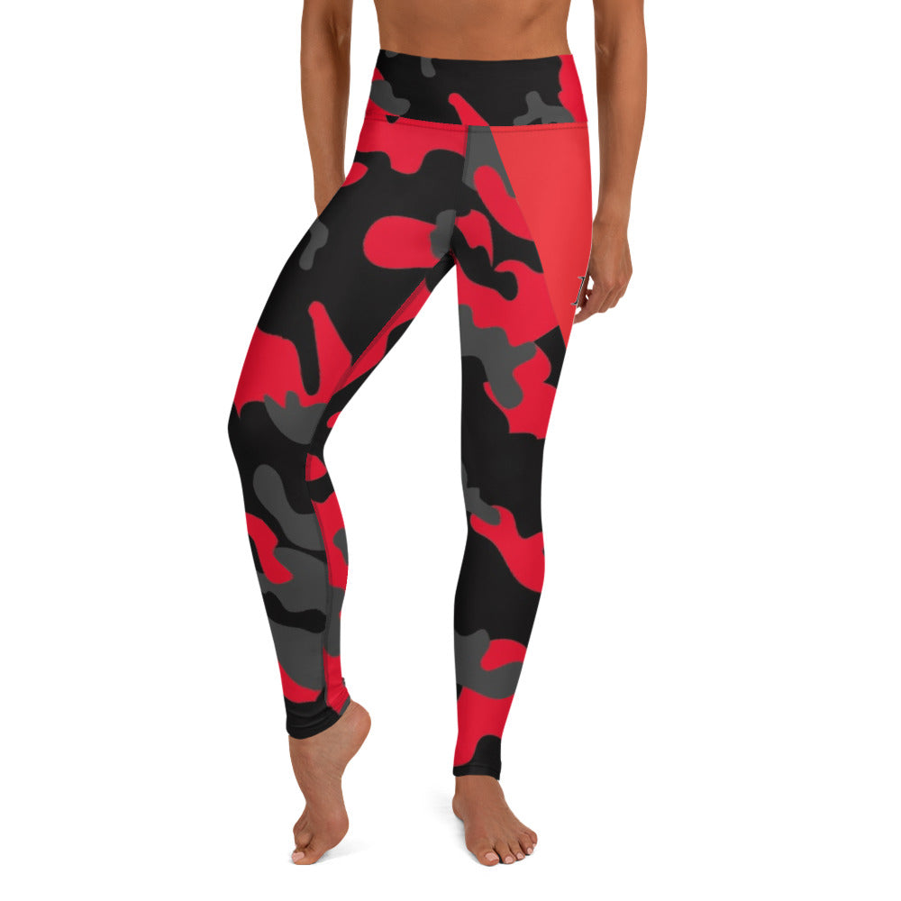 MMD Red Camo High Waist Leggings - Making Moves Daily