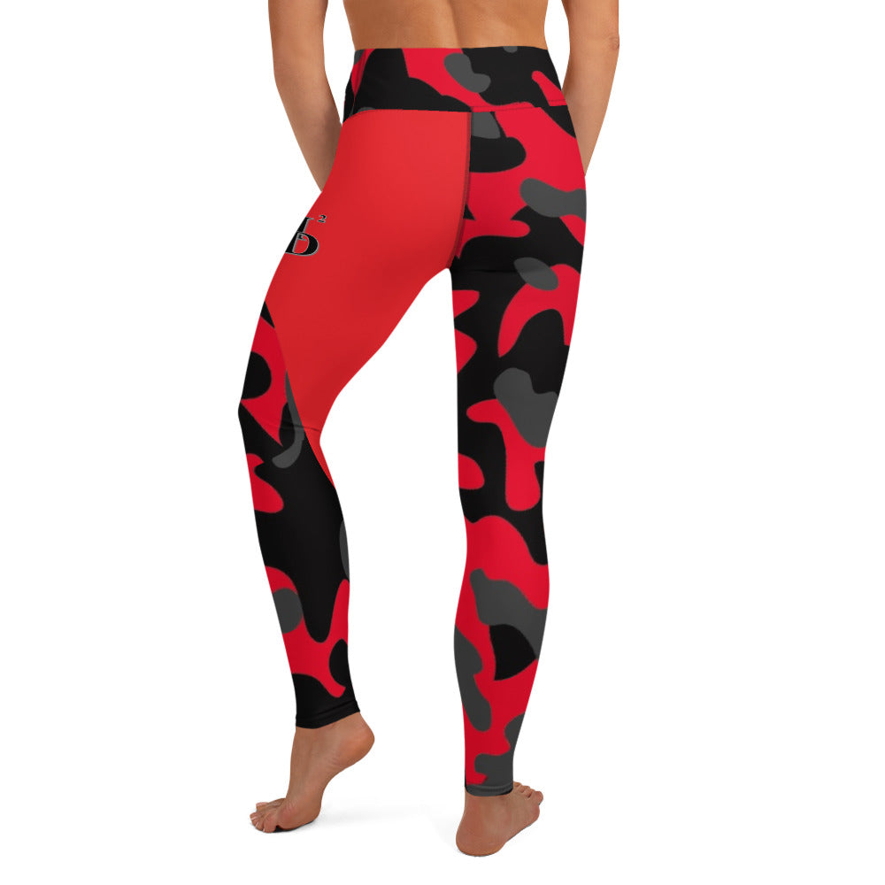 MMD Red Camo High Waist Leggings - Making Moves Daily