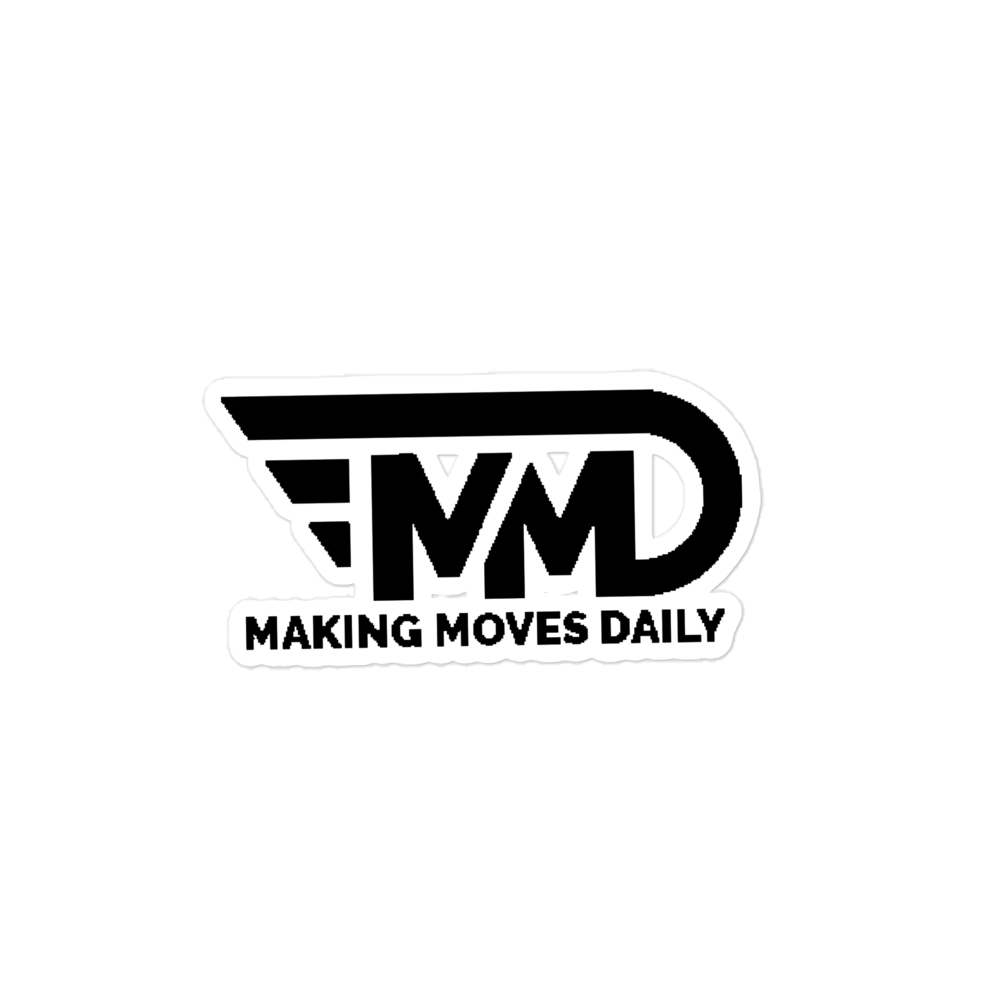 MMD Black Bubble-free stickers - Making Moves Daily 