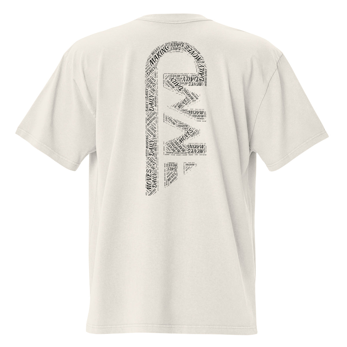 M2D White Oversized faded t-shirt - Making Moves Daily 