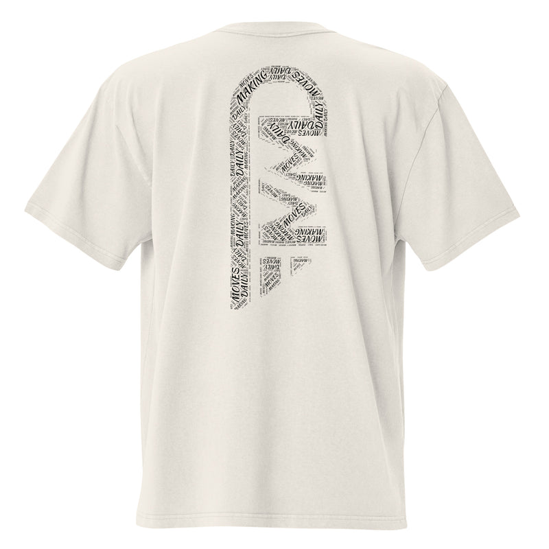 M2D White Oversized faded t-shirt - Making Moves Daily 