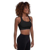 Womens | Padded Sports Bra | M2D, Black - Making Moves Daily 