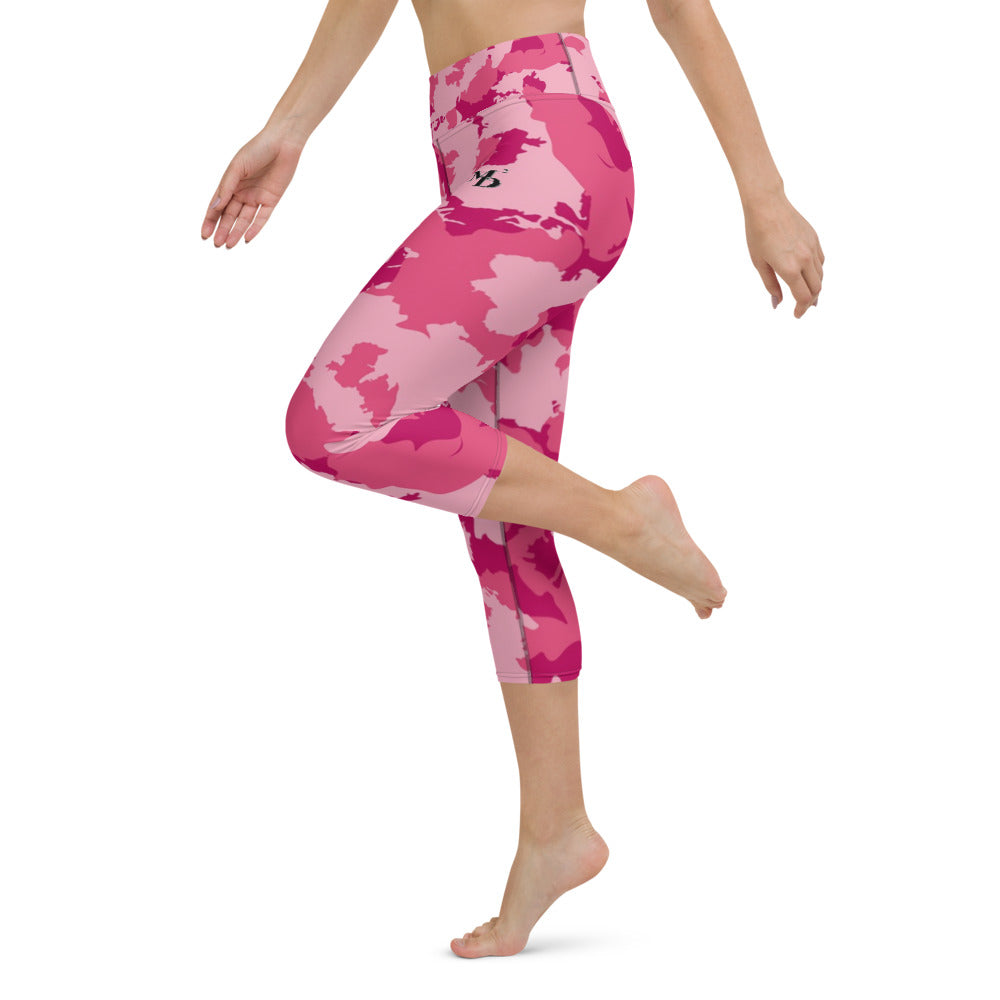 M2D Women Capri Leggings | Pink Camo | MMD - Making Moves Daily 