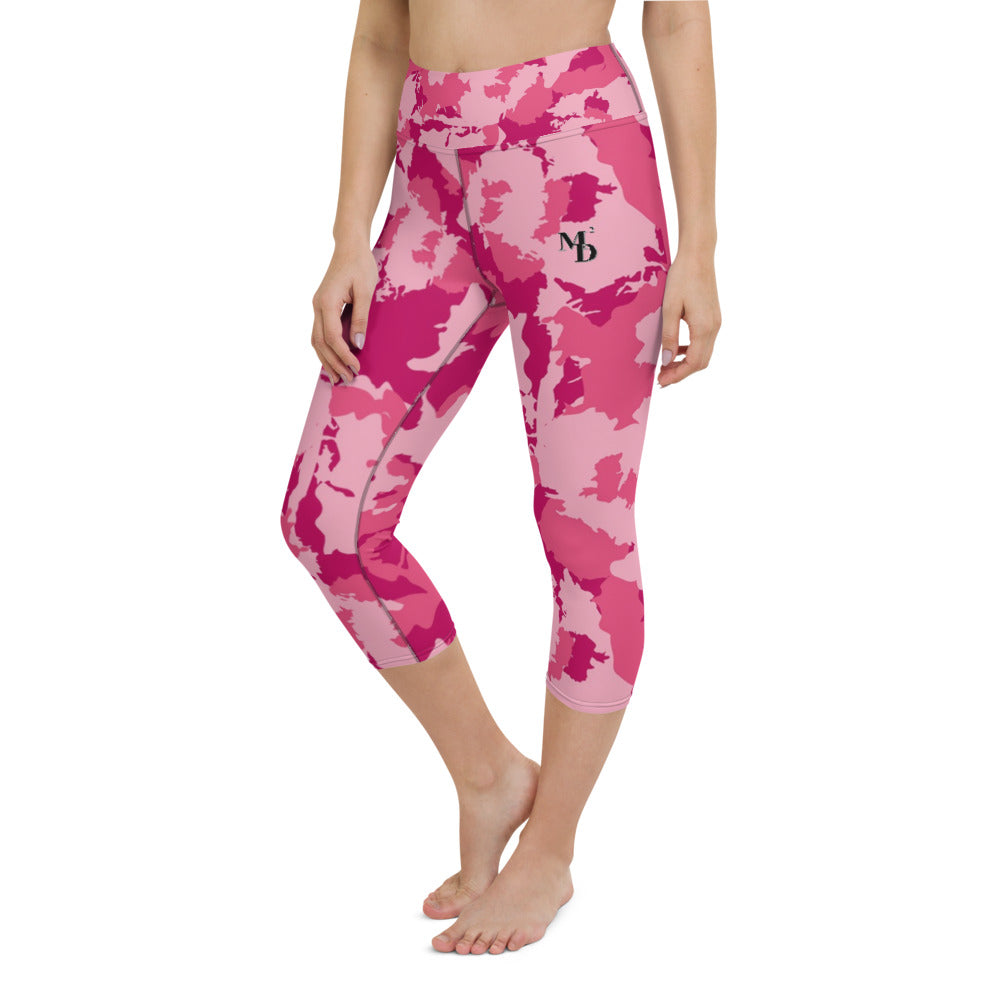 M2D Women Capri Leggings | Pink Camo | MMD - Making Moves Daily 