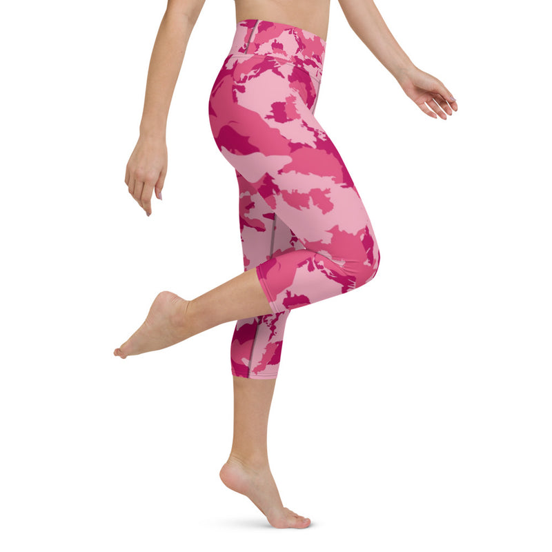 M2D Women Capri Leggings | Pink Camo | MMD - Making Moves Daily 