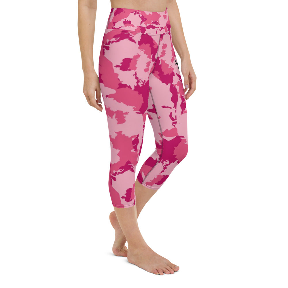 M2D Women Capri Leggings | Pink Camo | MMD - Making Moves Daily 