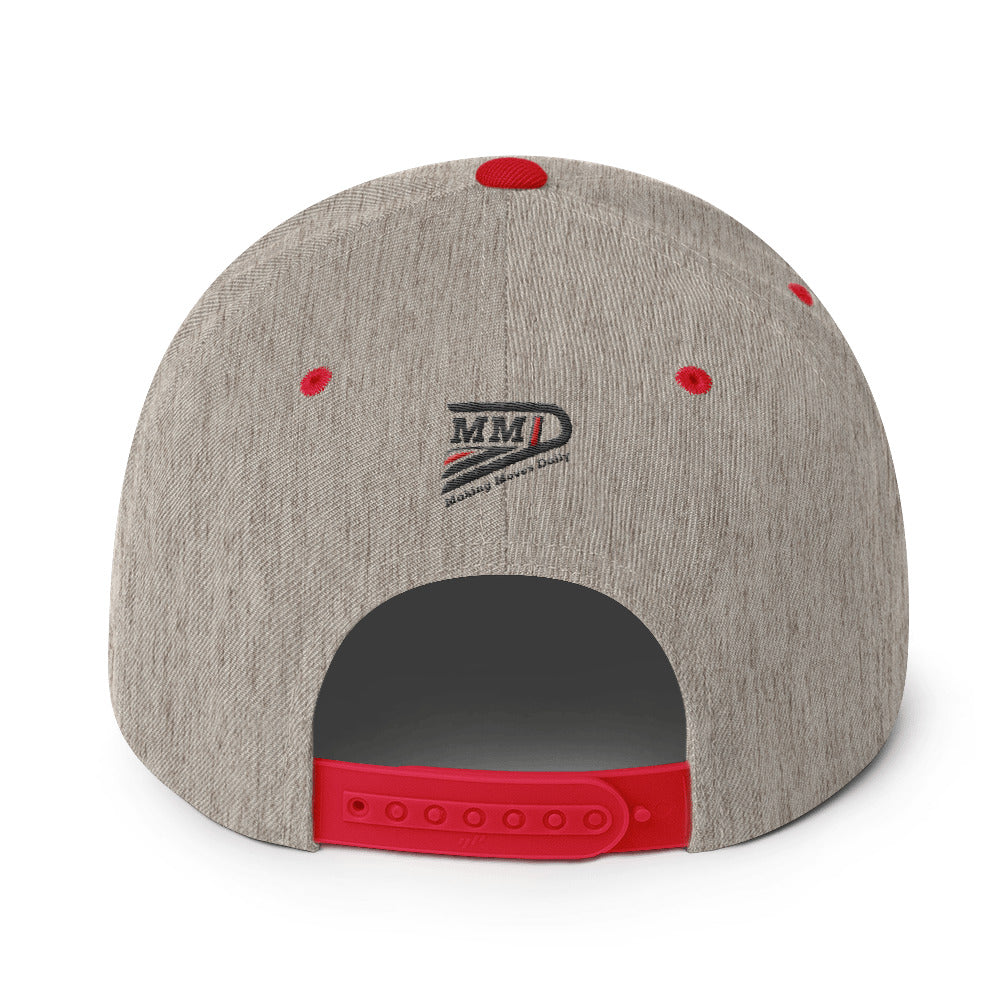 MMD 3D Red / Grey Snapback Hat - Making Moves Daily 