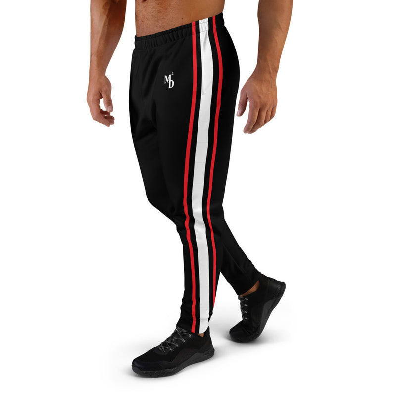 MMD Black Jogger with Red and White Stripe - Making Moves Daily 
