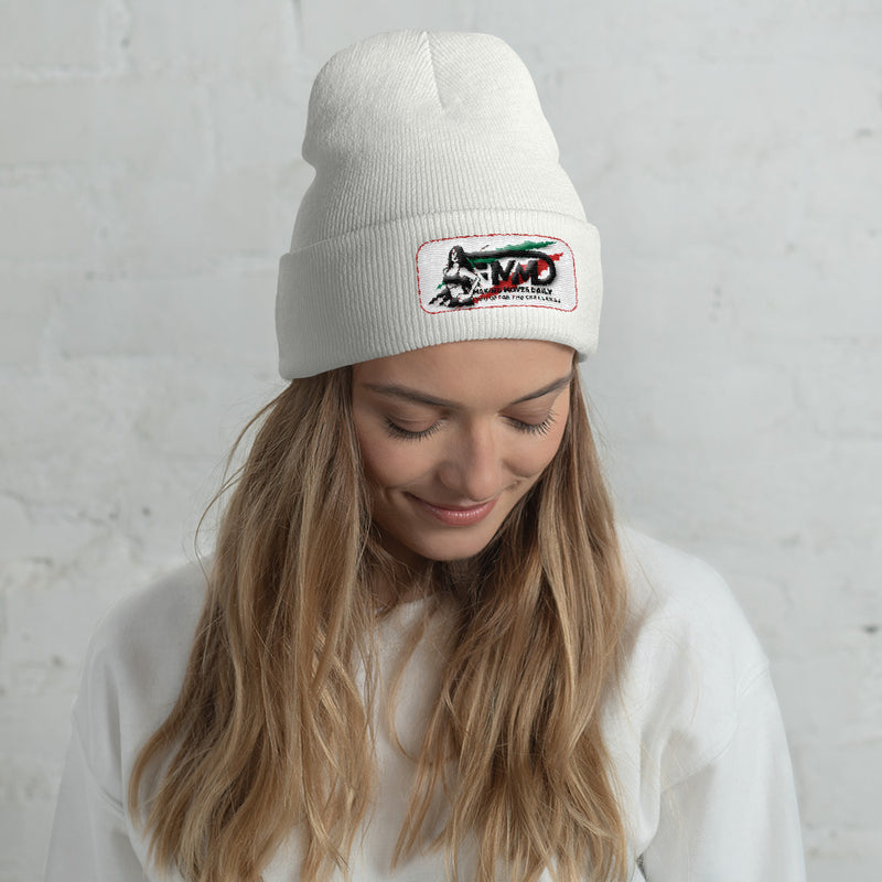 MMD Women's White Cuffed Beanie - Making Moves Daily 