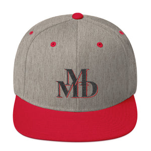 MMD 3D Red / Grey Snapback Hat - Making Moves Daily 