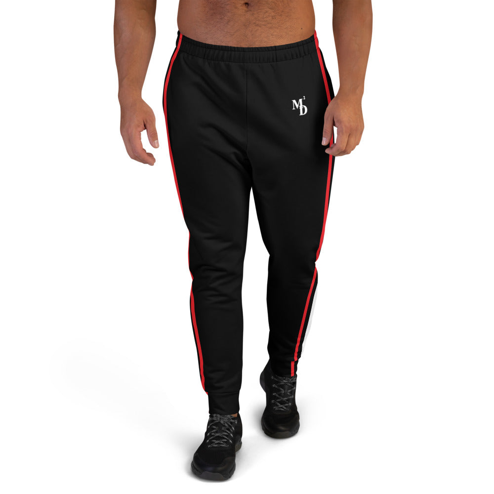 MMD Black Jogger with Red and White Stripe - Making Moves Daily 
