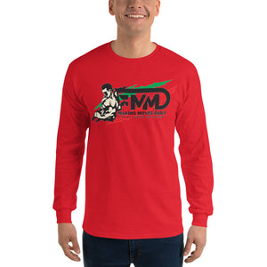 MMD Muscle Man Long Sleeve T-Shirt B w/ Black Print - Making Moves Daily 