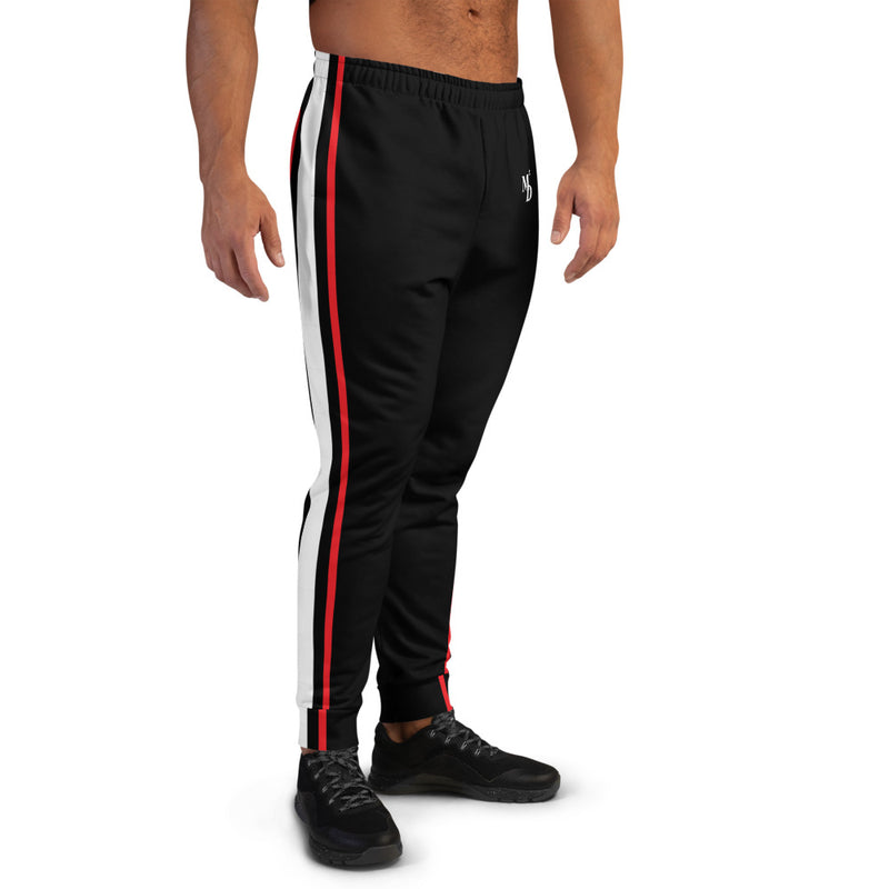 MMD Black Jogger with Red and White Stripe - Making Moves Daily 