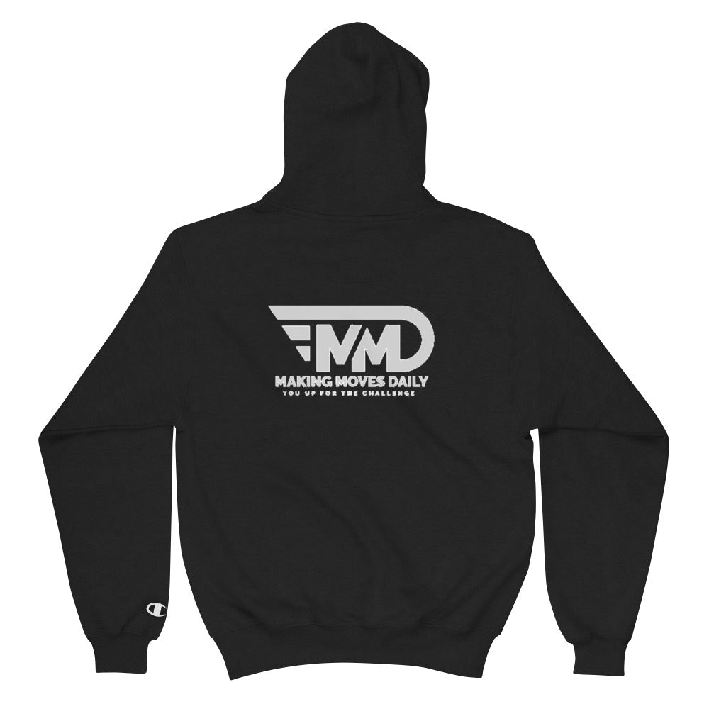 MMD Champion Hoodie Black Logo - Making Moves Daily 
