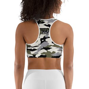 MMD Green/Black/White Camo Sports bra - Making Moves Daily 