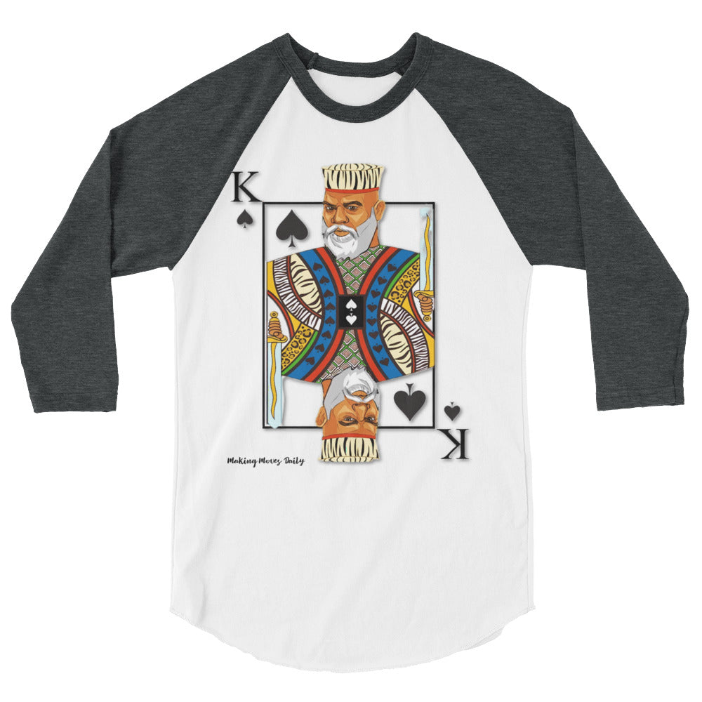 MMD King 3/4 sleeve raglan shirt - Making Moves Daily 