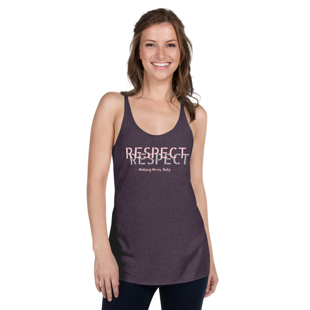 MMD RESPECT Women's Racerback Tank - Making Moves Daily 