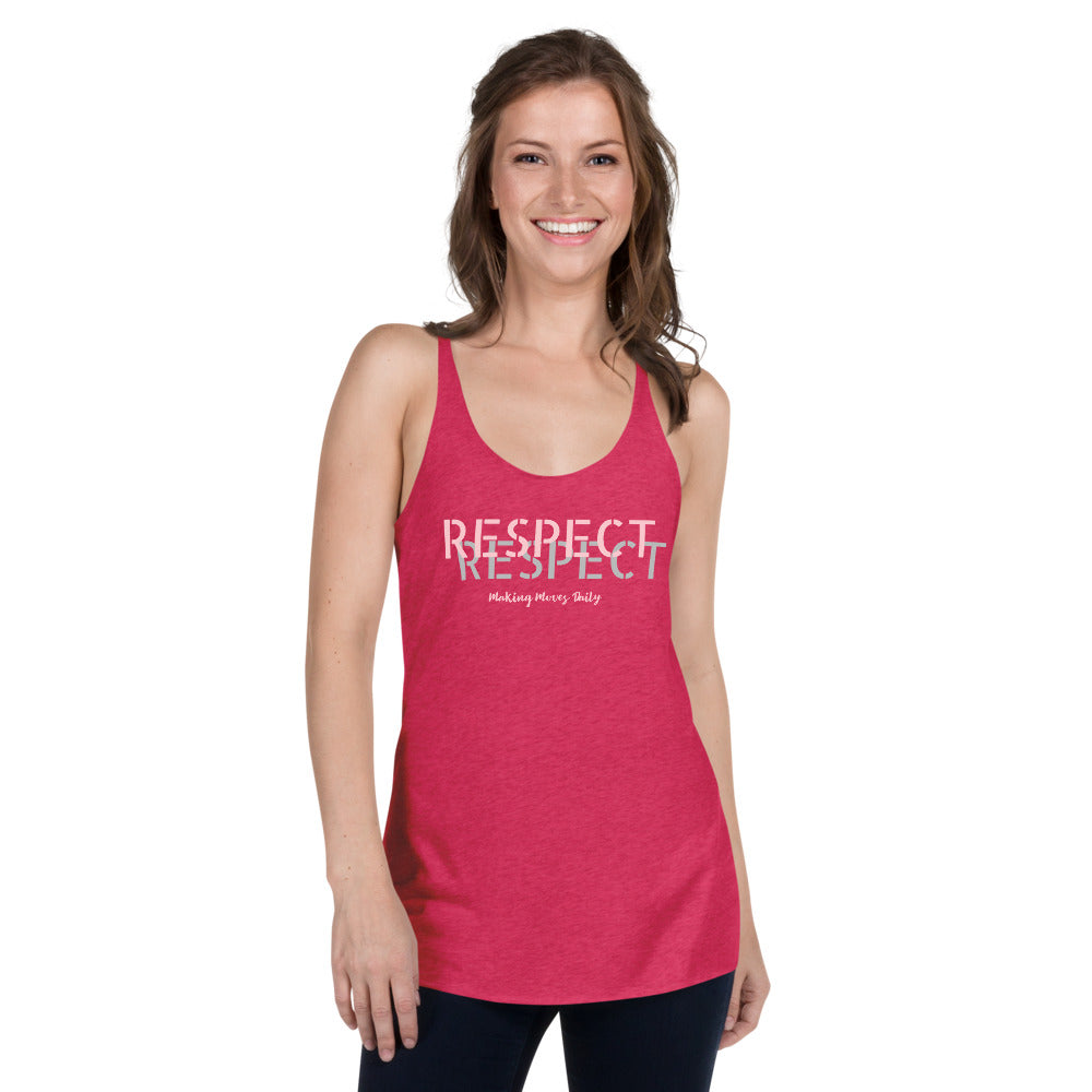 MMD RESPECT Women's Racerback Tank - Making Moves Daily 